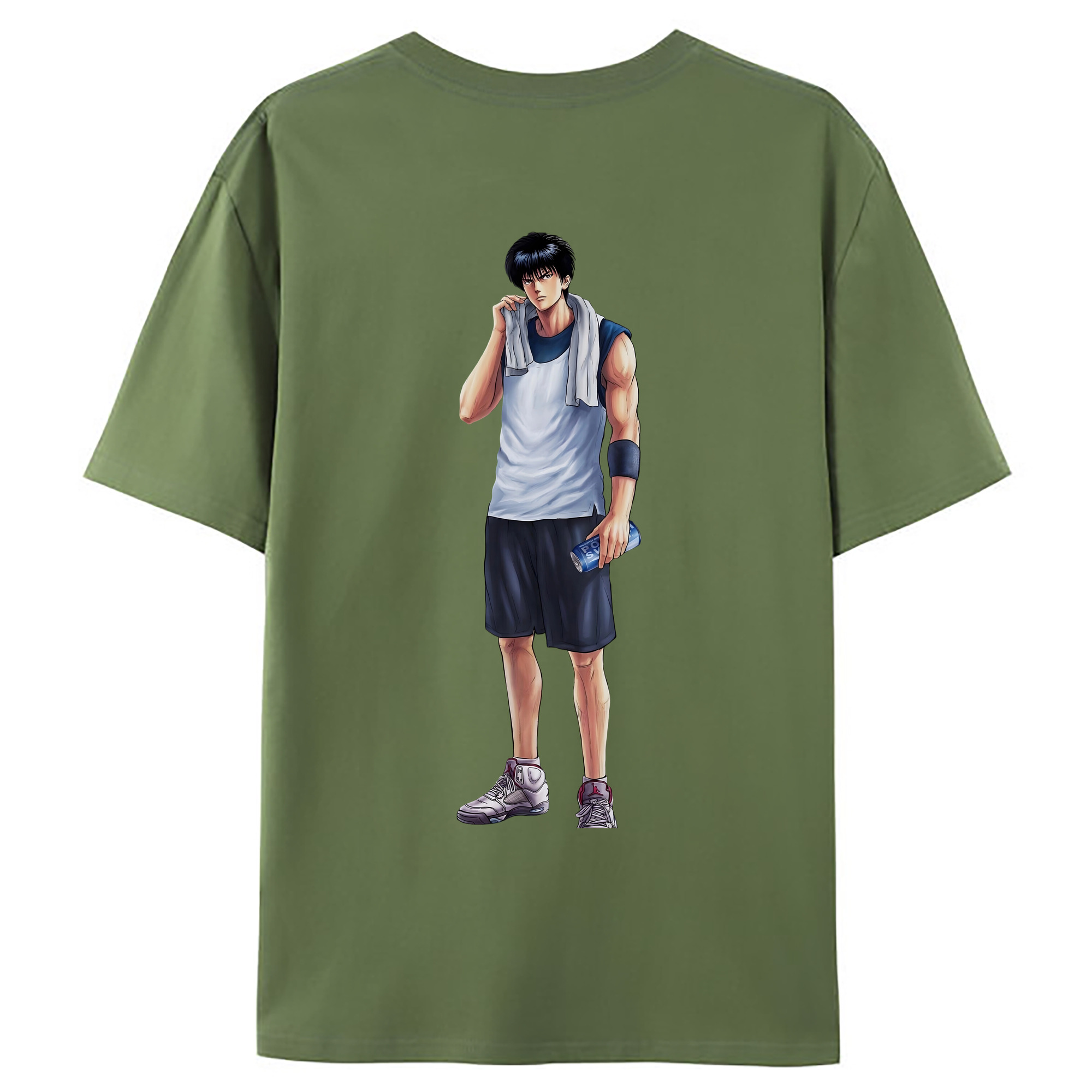 （画像用） SLAM DUNK／スラムダンク 綿100％ メンズ半袖Tシャツ（バックプリント） 通気性